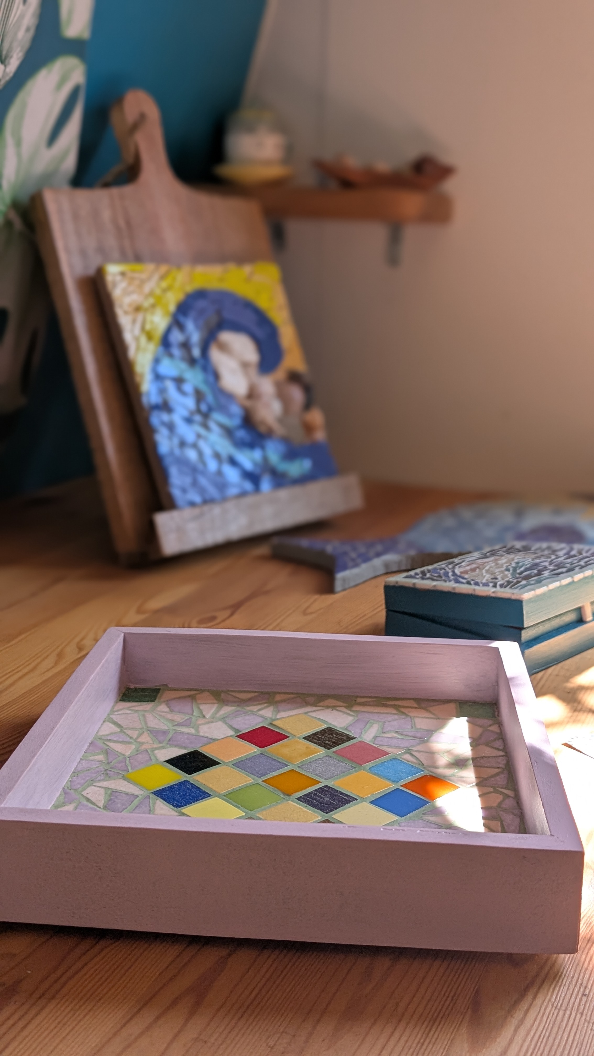 Petit plateau à thé en mosaïque